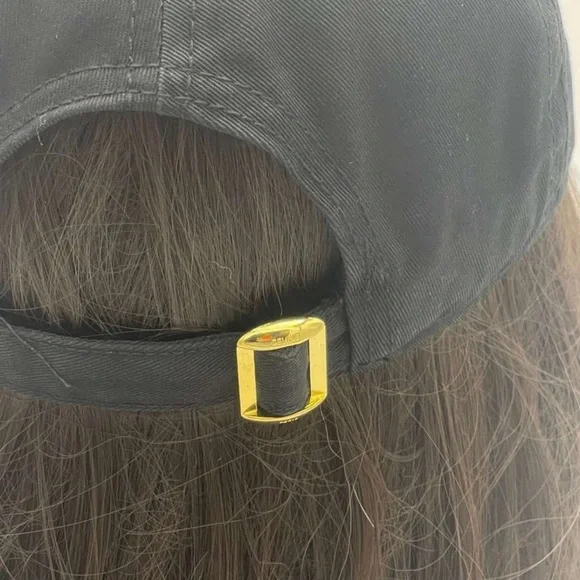 Celine triomphe baseball cap hat black medium free gift with purchase - Picture 10 of 12